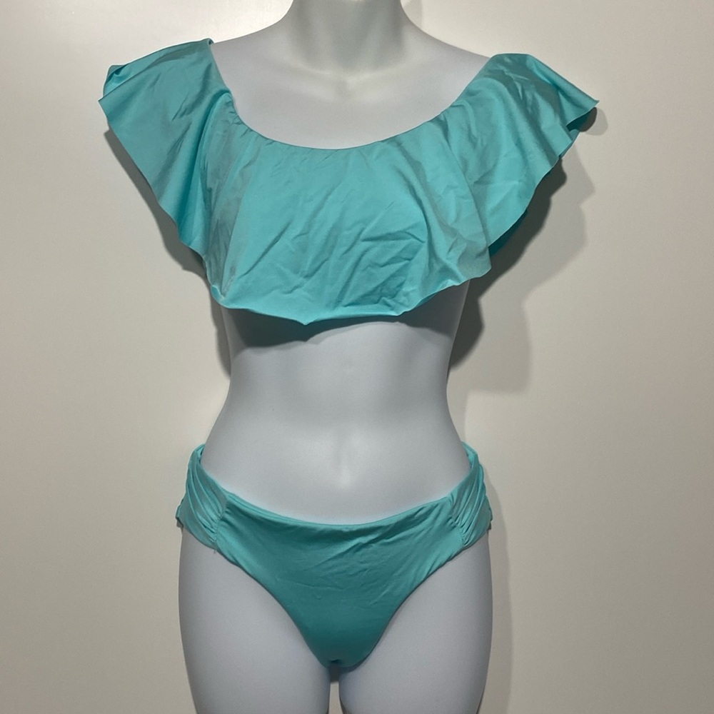 Trina Turk Getaway Off The Shoulder Bandeau Bikini Set - Picture 2 of 16